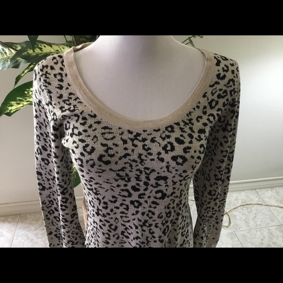 “XOXO” BLACK GOLD ANIMAL PRINT SWEATER DRESS - Picture 2 of 5
